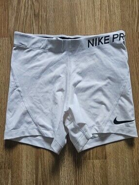 Nike Pro Dri Fit White Women's Spandex with Black Swoosh